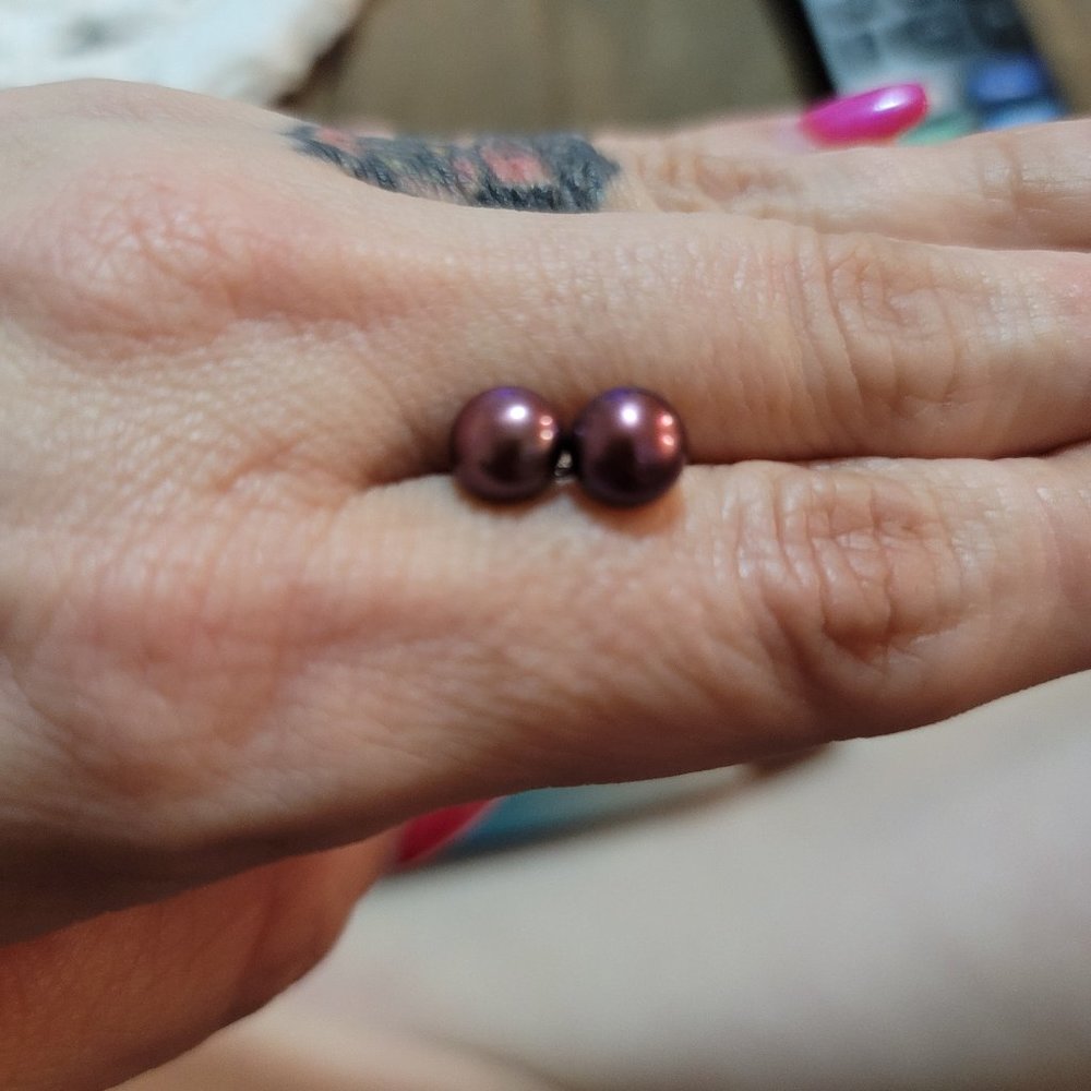 Pink peral earrings